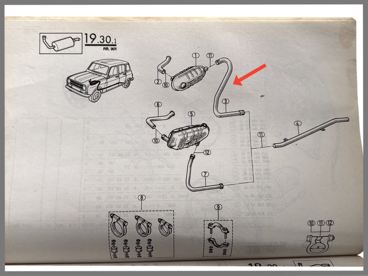 Auspuffrohr – Renault 4 – OEM 7700757176