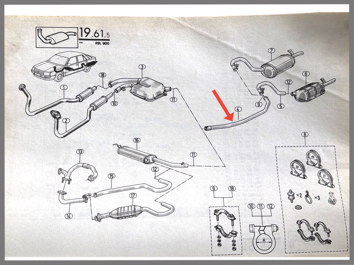 Uitlaat pijp - Renault 25 - OEM 7700781119