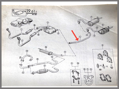 Uitlaat pijp - Renault 25 - OEM 7700781119