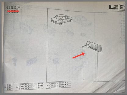 Kentekenverlichting - Renault 18 - OEM 7701348879