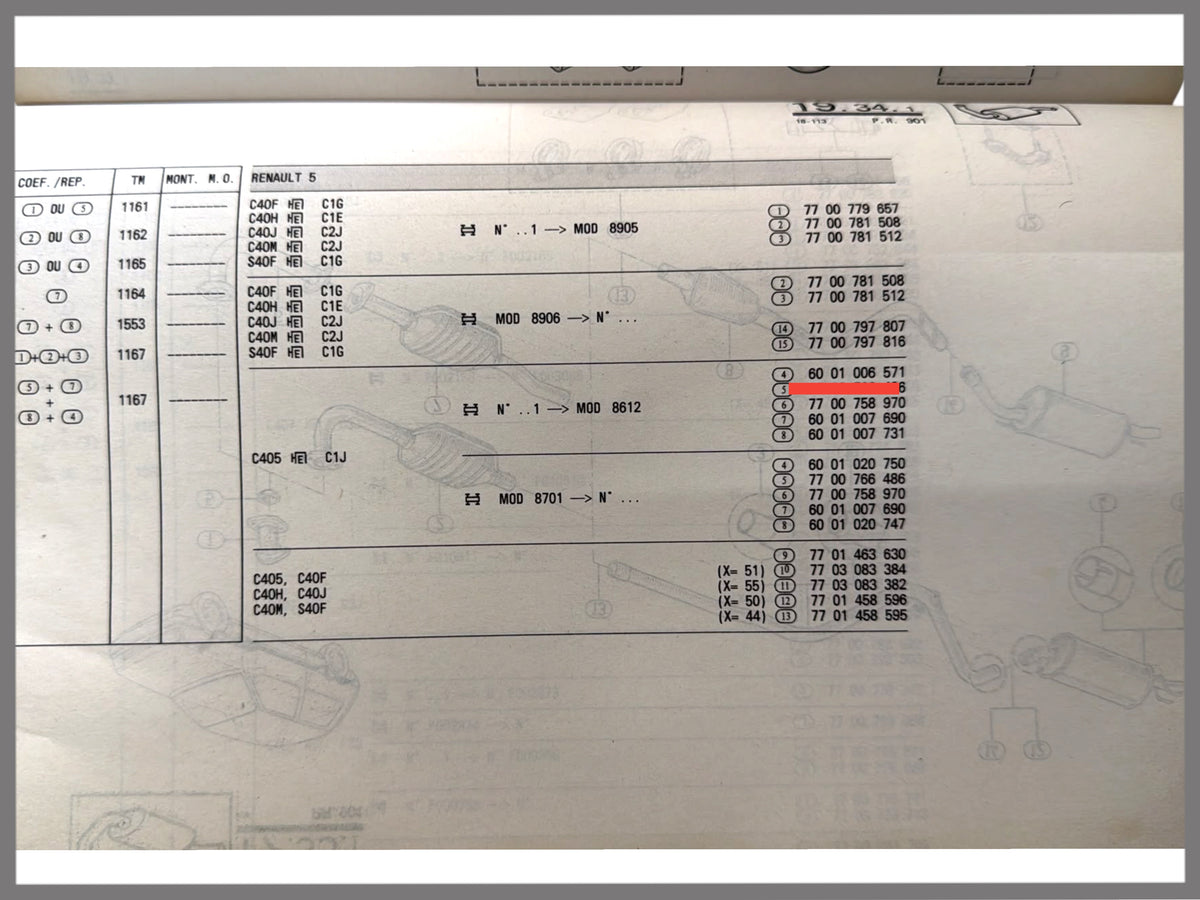 Endschalldämpfer – Renault 5 Turbo / Super 5 – OEM 6001006571