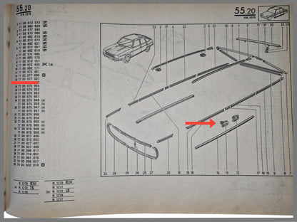 Clip pour bande décorative - OEM 7703077007