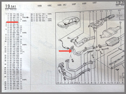Auspuffflammrohr - Renault 21 - OEM 7700802253