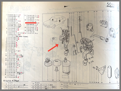 Portierslot voorzijde rechts - Renault 20 - Renault 30 - OEM 7701023583