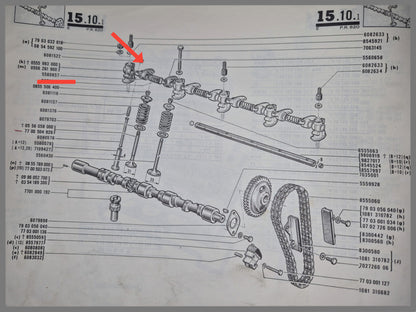 Escape balancín - Renault 16 - OEM 0556065700 y 7700509618