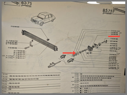 Ring kachelkraan - Renault 16 - OEM 7903053169