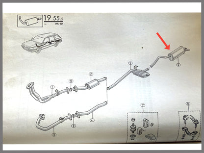 Rear silencer - Renault 21 Savanna 4x4 - OEM 7700788502