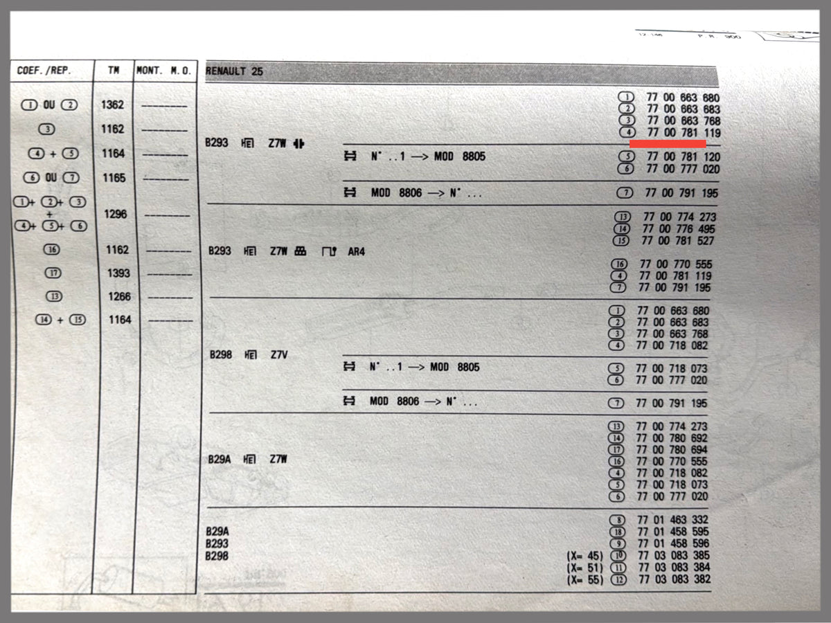 Uitlaat pijp - Renault 25 - OEM 7700781119