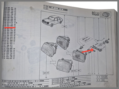 Scheinwerferbefestigung - Renault 14 - OEM 7701023986