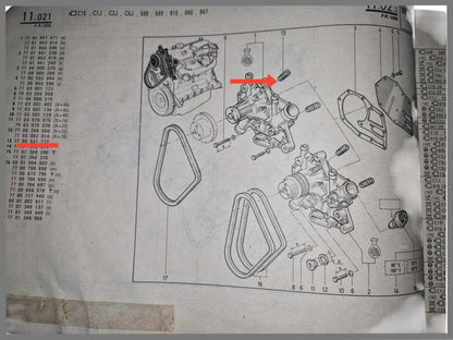 Conduite d'eau - Renault 4 - Renault 5 - OEM 7700521772 en7700542914