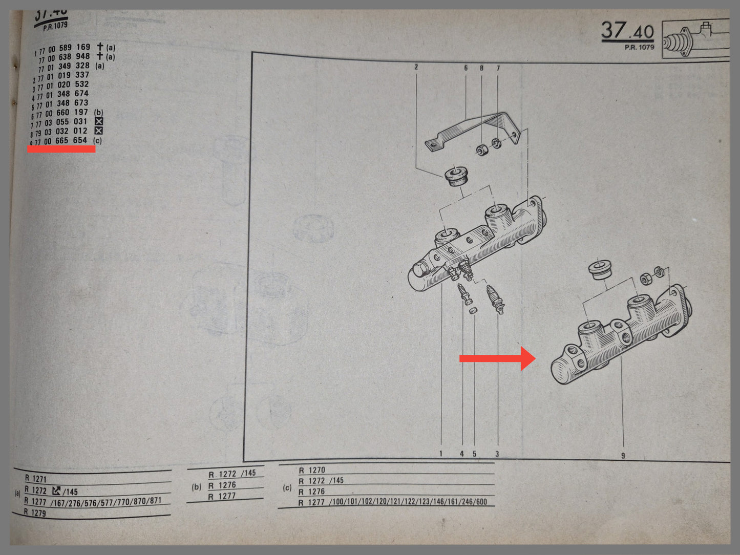 Hoofdremcilinder - Renault 25 - Renault 30 - 7700716684 en 7700665654 en 7701203277