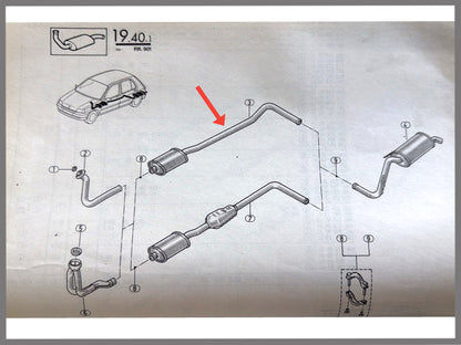 Auspuff-Mittelschalldämpfer – Renault Clio – OEM 7700797710
