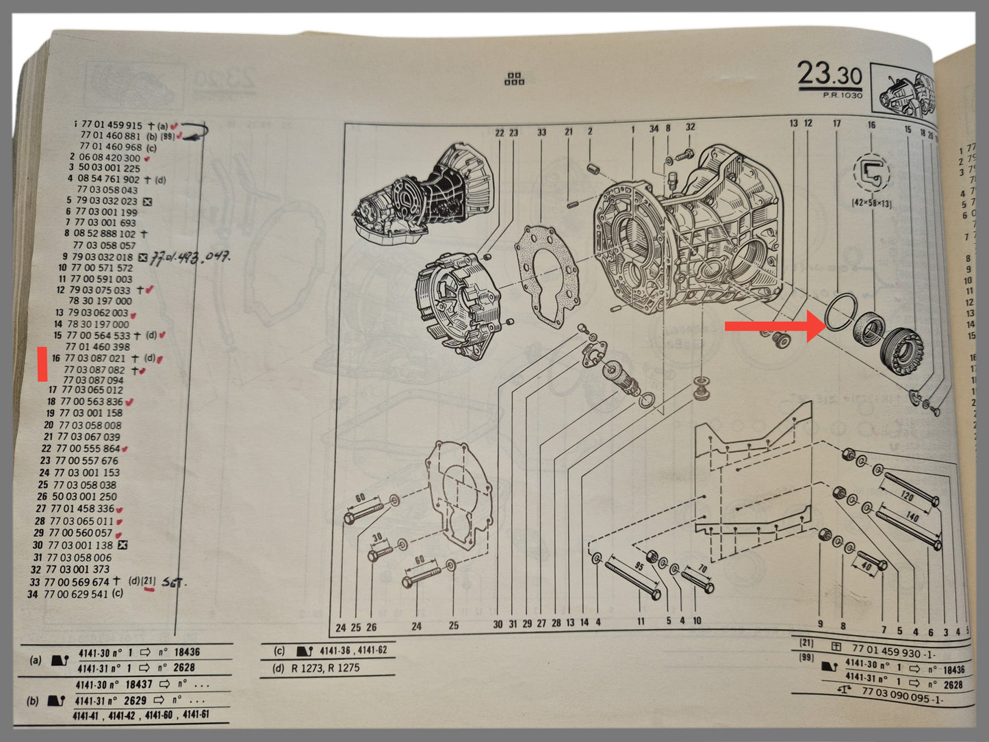 Keerring - Renault 30 - OEM 7703087021 en 7703087082 en 7703087094