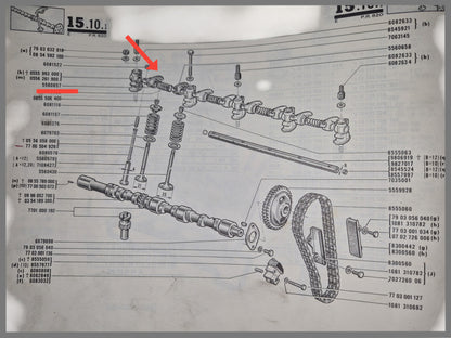 Balancín de resorte - Renault 16 - OEM 0607966500 y 7705015058