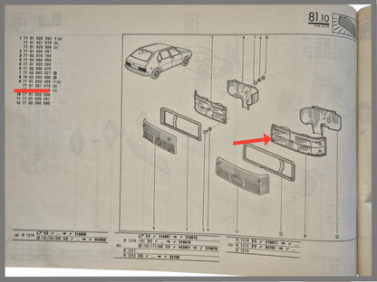 Achterlichtunit links - Renault 14 - OEM 7701021578