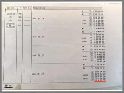 Amortisseur arrière - Renault Safrane - OEM 7700829533 / 7700821148