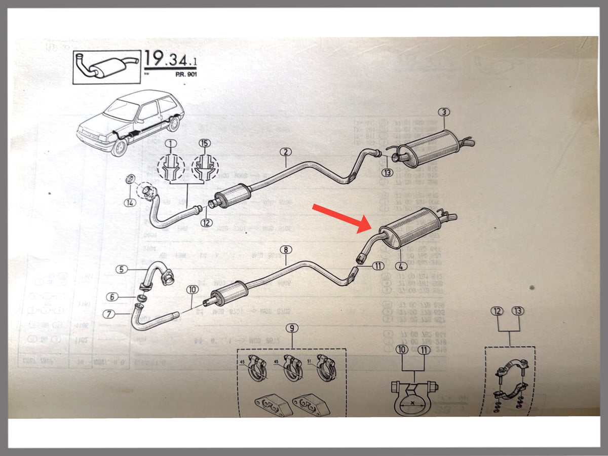Endschalldämpfer – Renault 5 Turbo / Super 5 – OEM 6001006571