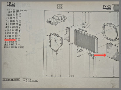 Cover plate - Renault 20 - Renault 30 - OEM 7700669656