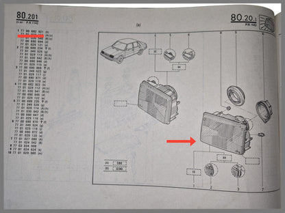 Scheinwerfer vorne links - Renault 9 - OEM 7700682921