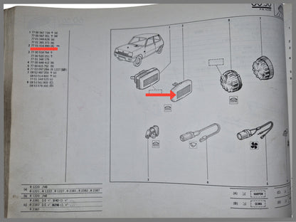 Couvercle d'éclairage intérieur - Renault 5 - 7701016890 / 7701349036