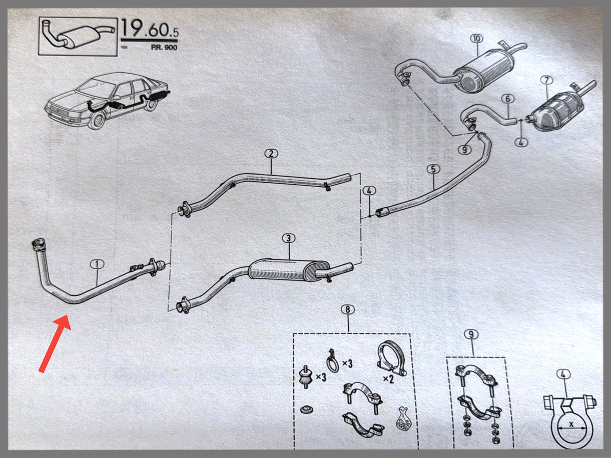 Uitlaat pijp - Renault 25 - OEM 7700758930