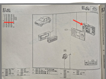 Binnenverlichting - Renault 5 - OEM 7701366036 en 7700761689