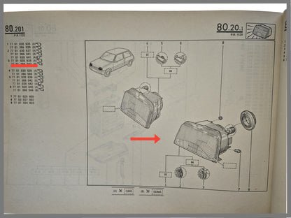 Koplamp H4 Links -  Renault 5 Super 5 - OEM 7701030639