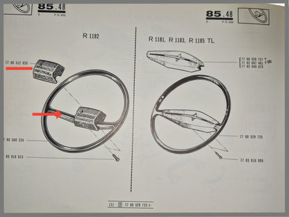 Cache moyeu de volant - Renault 6 - OEM 7700512820