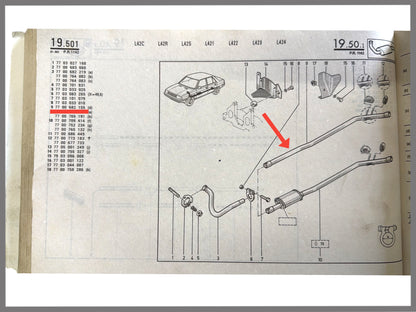Auspuffrohr - Renault 9 - OEM 7700682155